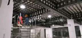 乌兰浩特一商场梁，楼板碳纤维加固施工